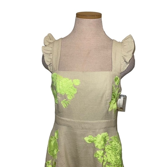 NWT Anthropologie Floral Embroidered Midi Dress Size 2 - Picture 9 of 16